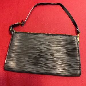 Authentic Louis Vuitton Black Textured Clutch